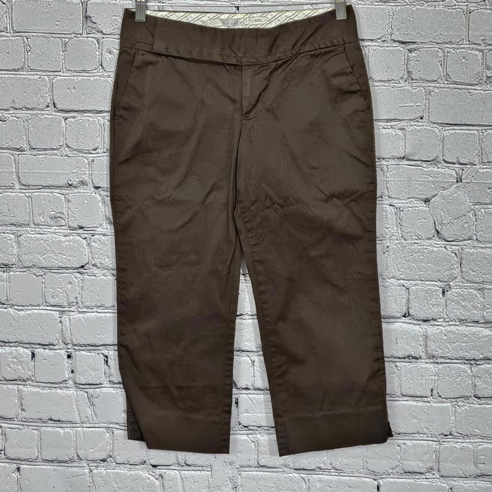 2/$20 Old Navy Brown Capri Pants Size 1 | Casual Stretch Cropped Trousers